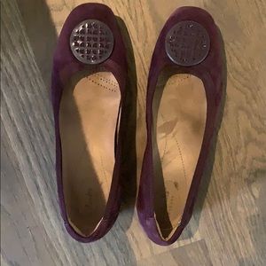 Clark’s Maroon Slip on suede shoes